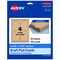 Avery Printable Arched Flat Cards, Sure Feed Technology, 4-3/4" x 3-1/2", Matte Kraft Brown Cardstock, Print-to-The-Edge, Laser/Inkjet Printable, 40 Total